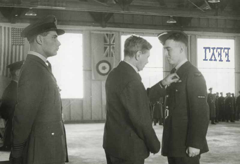 Reg Getting his wings