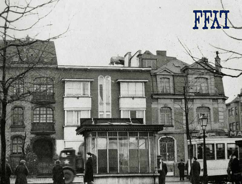 Spitfire on the roof taken from the street